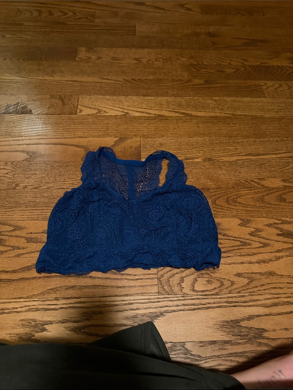 Cacique Dark Blue Lace Racerback Camisole Bralette